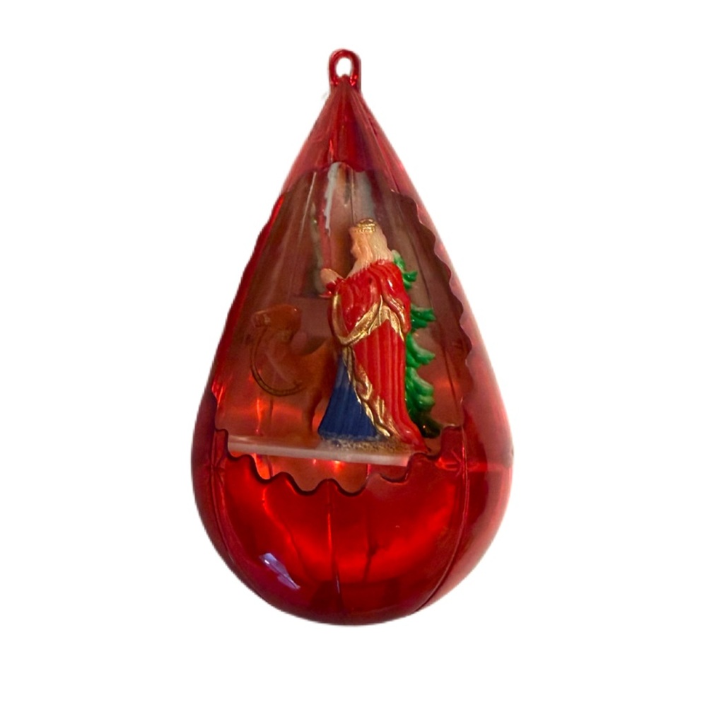 Vintage Jewel Brite Plastic Diorama Christmas MCM Ornaments Lot - Set of 8 - Picture 15 of 16